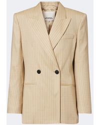 Isabel Marant - Ranya Pinstripe Wool-Blend Blazer - Lyst