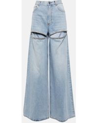 Area - Jeans a gamba larga con cut-out - Lyst