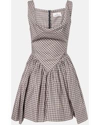 Vivienne Westwood - Mini Sunday Plaid Cotton Mini Dress - Lyst