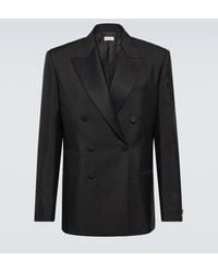 Burberry - Double-breasted Wool And Silk Blazer - Lyst