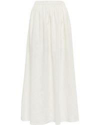 Sir. The Label Exclusive To Mytheresa – High-rise Linen Maxi Skirt - White