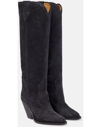 Isabel Marant - Pre-Loved Lomero Suede Knee High Boot - Lyst