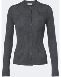Burberry - Ekd Ribbed-Knit Cashmere Cardigan - Lyst