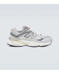 New Balance Sneakers 9060 mit Veloursleder - Weiß