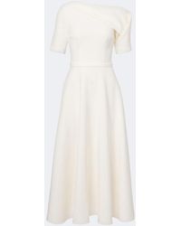 Safiyaa - Bridal Melinda Belted Crepe Midi Dress - Lyst