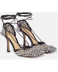 Bottega Veneta - Sparkle Stretch Embellished Mesh Pumps - Lyst