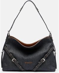 Givenchy - Voyou Medium Denim Shoulder Bag - Lyst