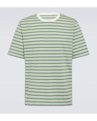 AURALEE - Camiseta de gasa de algodon a rayas - Lyst