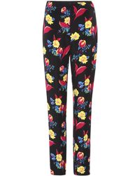 Diane von Furstenberg High-Rise Hose mit Print - Blau