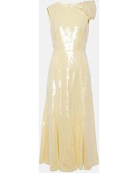 Roland Mouret - Sequined Flared Midi Dress - Lyst