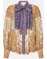 Valentino - Voyage Imaginaire Ruffled Cotton Shirt - Lyst