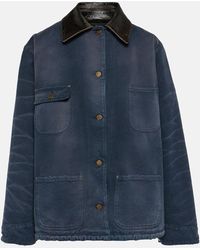 Prada - Oversize-Jacke aus Baumwoll-Canvas - Lyst