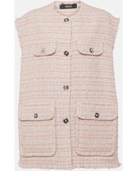 Versace - Oversized Tweed Vest - Lyst