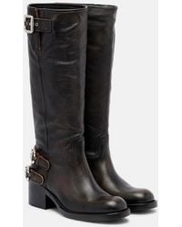 Chloé - Dakota Leather Knee-High Biker Boots - Lyst