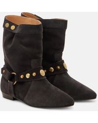 Isabel Marant - Stania Suede Ankle Boots - Lyst