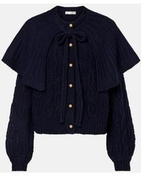 FRAME - Cardigan En Mezcla De Lana Con Capa - Lyst
