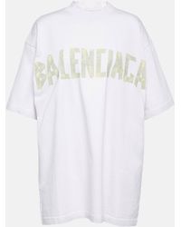 Balenciaga - Tape Type Cotton Jersey T-shirt - Lyst
