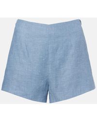 Posse - Thea High-Rise Linen Shorts - Lyst