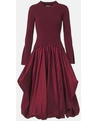 Jonathan Simkhai - Kenlie Satin And Jersey Midi Dress - Lyst