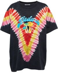 Rodarte Tie-dye Logo Cotton T-shirt - Multicolor