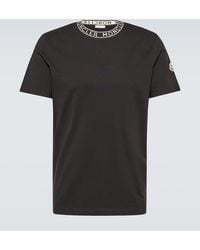 Moncler - Schmal geschnittenes T-Shirt aus Baumwoll-Jersey mit Logomotiv - Lyst