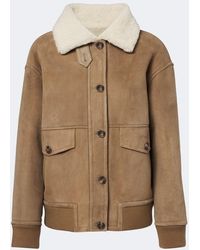 Yves Salomon - Teddy-Trimmed Suede Jacket - Lyst