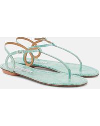Aquazzura - Almost Bare Leather Thong Sandals - Lyst
