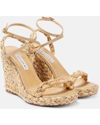 Aquazzura - Costiera 120 Embellished Espadrille Wedges - Lyst