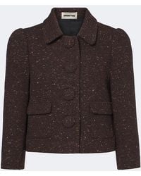 ShuShu/Tong - Wool-Blend Cropped Jacket - Lyst