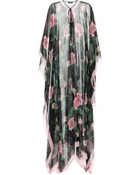 Dolce & Gabbana Bedruckter Kaftan aus Seide - Schwarz