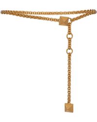 Valentino One Stud Brass Belt in Gold (Metallic) - Lyst