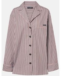Dolce & Gabbana - Striped Cotton And Silk Shirt - Lyst