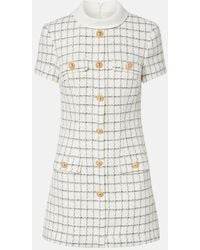 Self-Portrait - Checked Boucle Minidress - Lyst