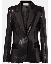 Elie Saab - Sequined Satin Blazer - Lyst