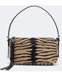 Fendi - Leather-Trimmed Calf Hair Shoulder Bag - Lyst