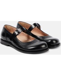 Loewe - Campo Leather Mary Jane Flats - Lyst