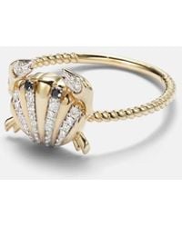 Yvonne Léon - Crabe Coquillage Mini 9Kt Ring With Diamonds - Lyst