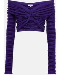 Alaïa - Top cenido con hombros descubiertos - Lyst
