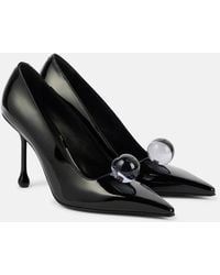 Jimmy Choo - Orb 95 Embellished Patent Leather Pumps - Lyst