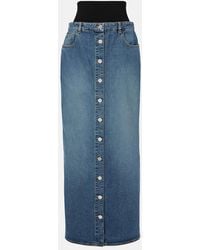 Alaïa - Denim Skirt - Lyst