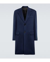 Lanvin Einreihiger Mantel aus Wolle - Blau