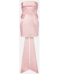 The New Arrivals Ilkyaz Ozel - Vestido Corto Lalani De Saten Con Lazo - Lyst