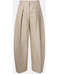 Jacquemus - Ovalo Cotton And Linen Barrel-Leg Pants - Lyst