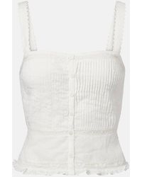 Poupette - Cropped-Top Top Berry Aus Baumwolle - Lyst