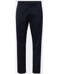Canali - Pantalones Chinos Rectos De Algodon - Lyst