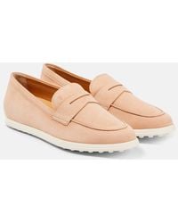 Tod's - Loafers Gommino Aus Veloursleder - Lyst