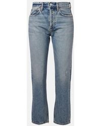 Agolde - Parker Mid-Rise Straight Jeans - Lyst