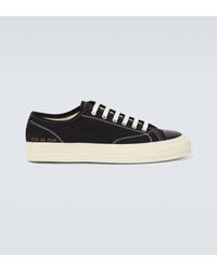 Common Projects - Tournament In Canvas Leather-trimmed Sneakers - Lyst