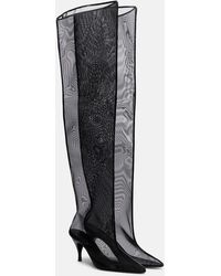 Herbert Levine - Drawing A Blank 80 Mesh Knee-High Boots - Lyst
