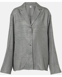 TOTEME - Shirt With Monogram, - Lyst